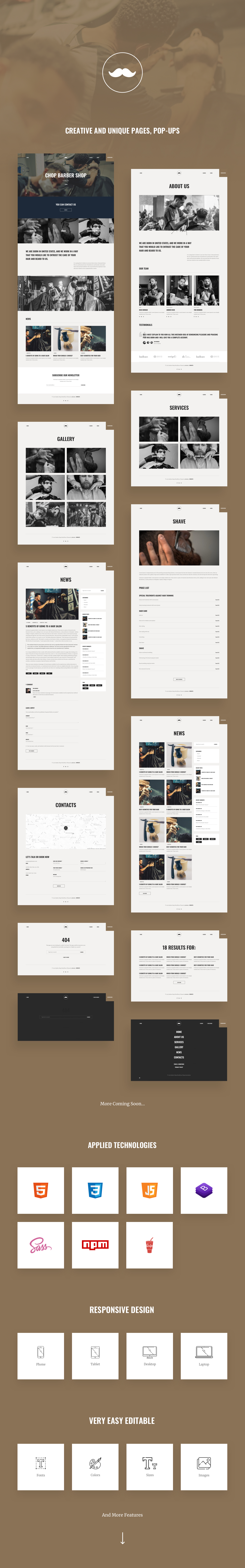 Chop - Barber Shop HTML Template