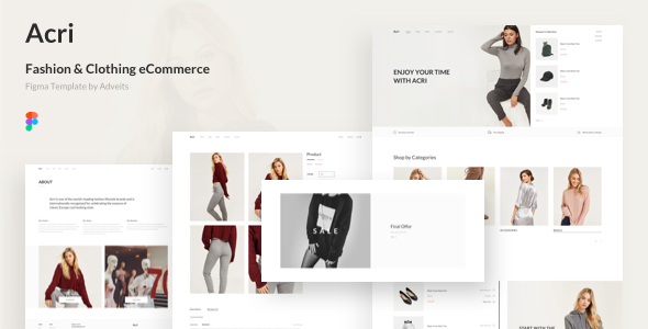 Acri – Fashion & Clothing eCommerce Figma Template