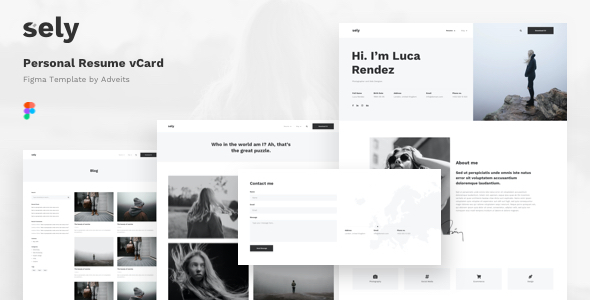 Sely – Personal Resume vCard Figma Template