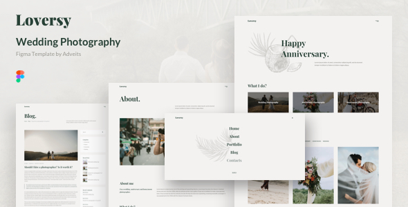 Loversy – Wedding Photography Figma Template