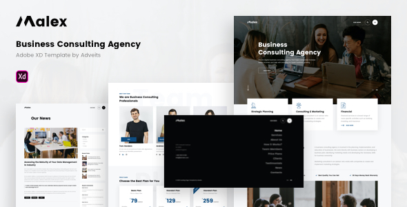 Malex – Business Consulting Agency Adobe XD Template