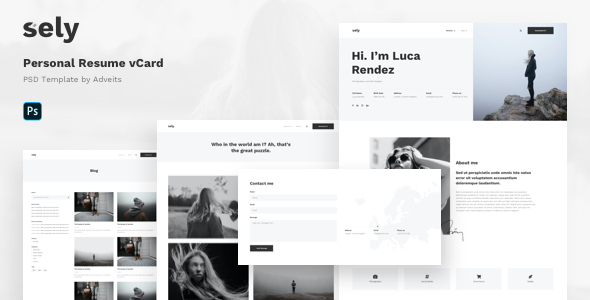 Sely – Personal Resume vCard PSD Template