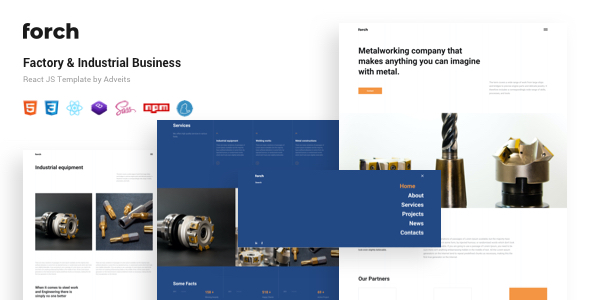 Forch – Factory & Industrial Business React JS Template