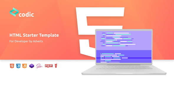 Codic – HTML Starter Template for Developer